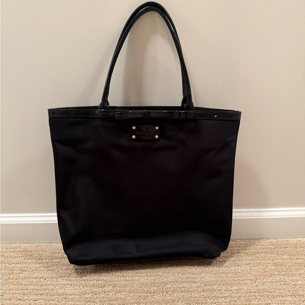 Kate Spade Black Tote Bag With Bow